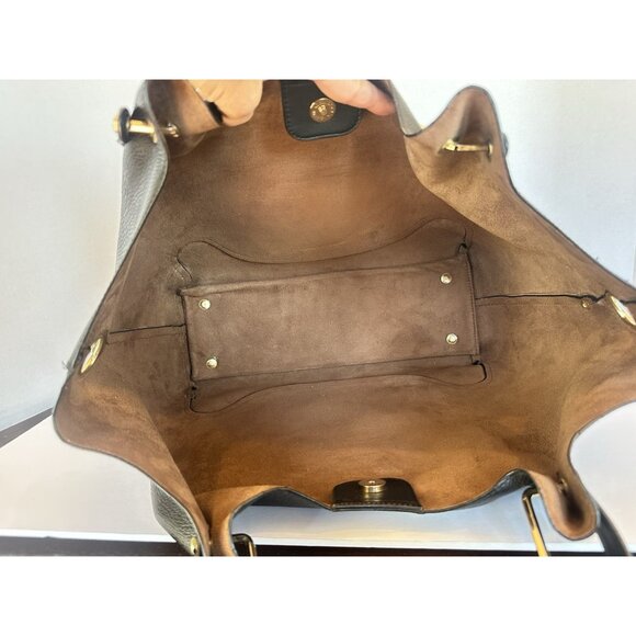 Sondra Roberts Squared Large Shoulder Bag Purse Black Gold Vegan Leather Clean - Picture 14 of 16